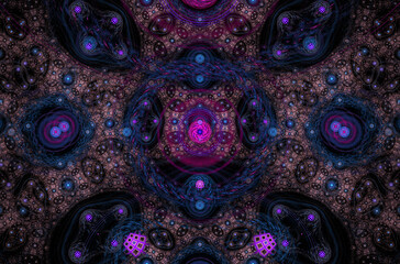 Abstract fractal 3d circle image
