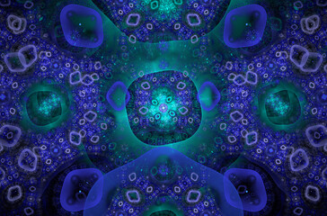 Abstract fractal 3d circle image