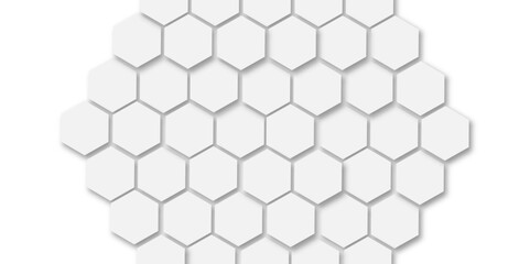 The geometric hexagon texture pattern design. The abstract hexagon design.3d render of honeycomb white background abstract wall decorative in the bath copy space, technology, data