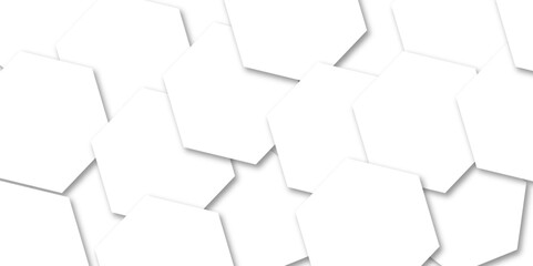 Abstract 3d modern  hexagon pattern technology honeycomb texture grid white background.