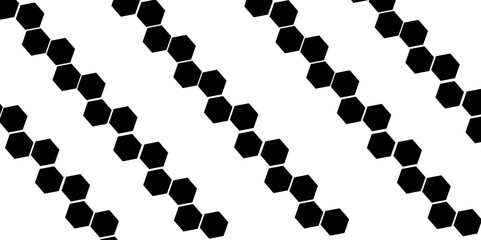 Abstract modern sphere technology 3d black shiny medical hexagon polygonal honeycomb luxury pattern vector background.