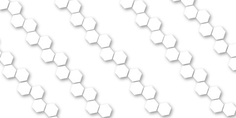 Abstract modern sphere technology 3d white shiny medical hexagon polygonal honeycomb luxury pattern vector background.