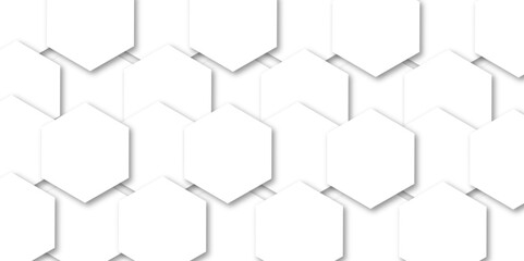 The geometric hexagon texture pattern design. The abstract hexagon design.3d render of honeycomb white background abstract wall decorative in the bath copy space, technology vector illustration.