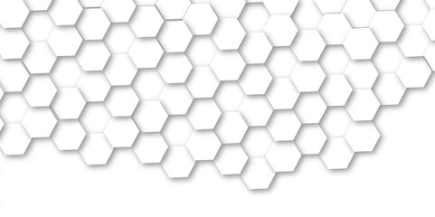 Abstract geometric technology 3d white shiny medical hexagon polygonal honeycomb luxury pattern vector background.