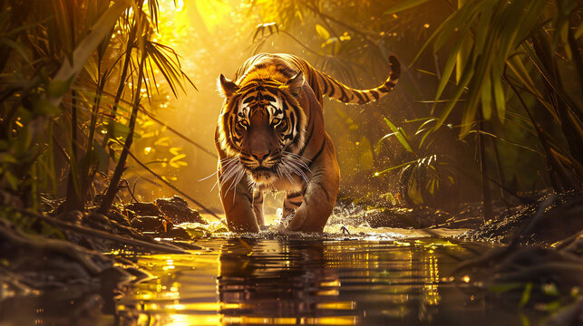 Amazing Bengal tiger in nature.