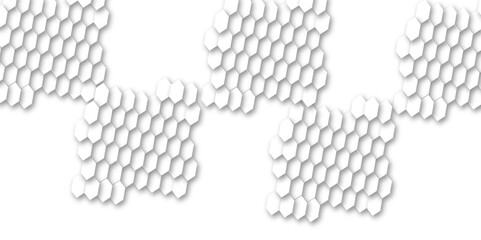 Abstract light grey and white hexagon 3d effect pattern with shadow seamless texture background. Use for book, poster, flyer, website vector illustration.