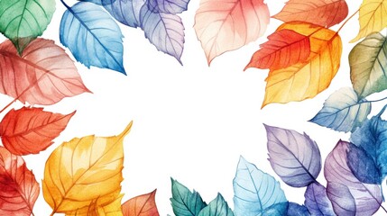 Fototapeta premium Colorful Fall foliage background. Seasonal theme for greeting card background.