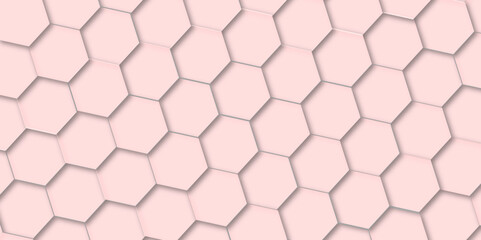 Abstract 3d modern hexagon colorful pattern technology honeycomb texture concept white background.