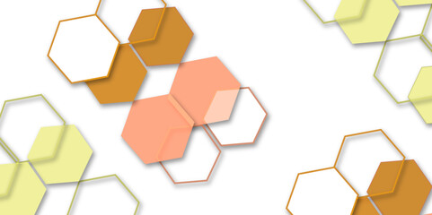 Abstract 3d digital technology hexagon pattern shapes  technology abstract texture background. 