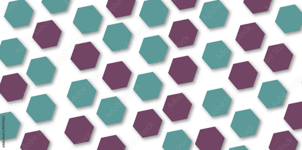 Aufkleber abstract 3d colorful digital technology hexagon pattern shapes technology abstract texture backgroun