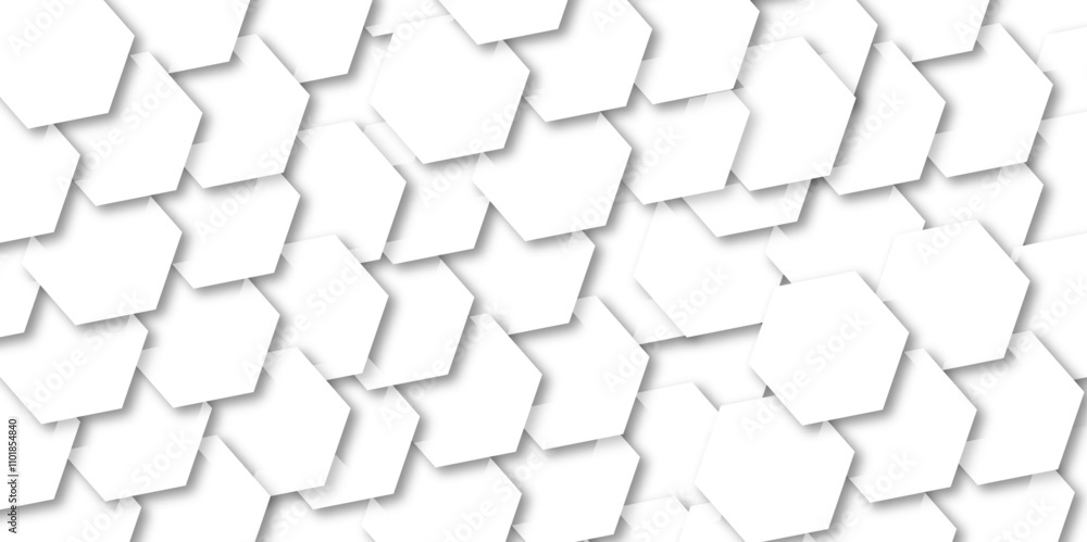 Aufkleber abstract 3d digital technology hexagon pattern shapes technology abstract texture background.