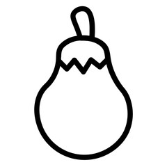 Cook Eggplant Food Line Icon