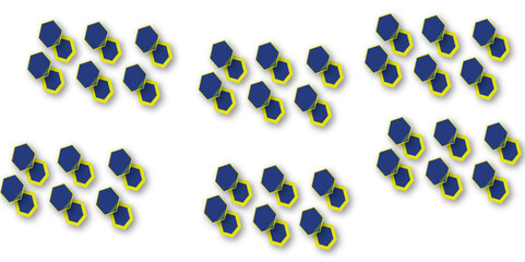 The geometric colorful hexagon texture pattern design. The abstract hexagon design.3d render of honeycomb white background abstract wall decorative in the bath copy space, technology, data