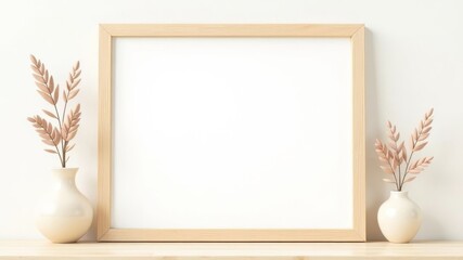 White layout for text with wooden frame