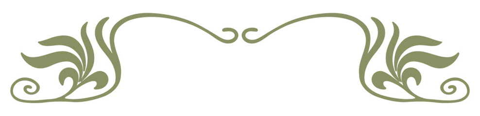 Decorative border in Art Nouveau style. Vector.