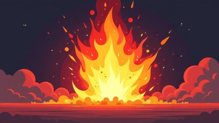 Fire bomb explosion flames high explosive