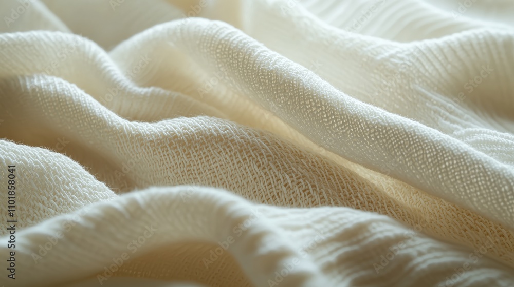 Aufkleber soft creamy fabric with gentle texture flowing in natural light creating an elegant atmosphere for f