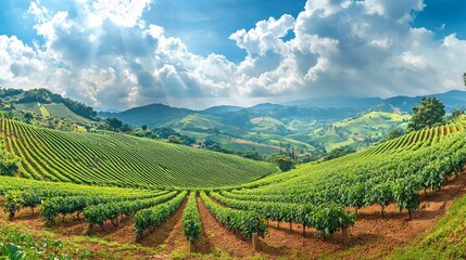 Fototapeta premium Plantations of coffee