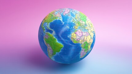 Fototapeta premium A globe with a map of the world on it.