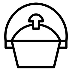 Crockery Fishing Kitchen Line Icon