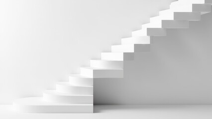 Minimal staircase design with blank wraps for promotional designs