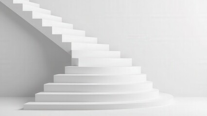 Modern white wraps on steps, ideal for custom logo placements