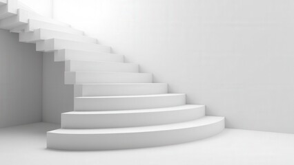 A realistic stair wrap mockup in a sleek, minimalistic space