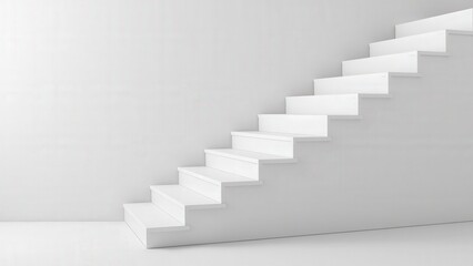 White wraps on modern stairs, perfect for promotional mockups