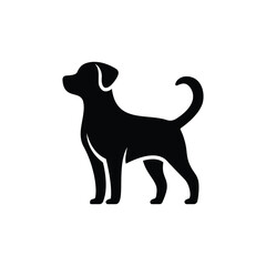 Dog Symbol Silhouette Vector Isolated on a White Background