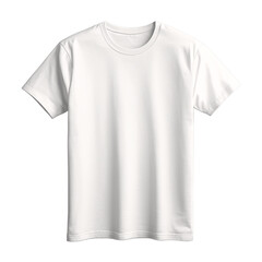 White t-shirt for mockup isolated on white or transparent background