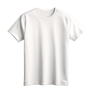 Naklejki White t-shirt for mockup isolated on white or transparent background