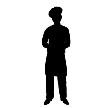 recommend clip art: chef full length silhouette vector