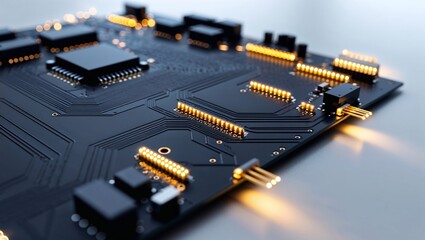 Close up of a computer motherboard