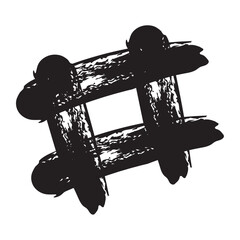 hashtag geometric shape brush doodle
