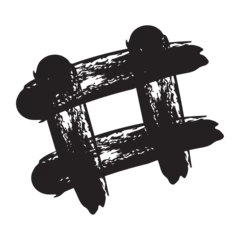hashtag geometric shape brush doodle © Jemastock