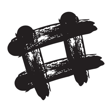 hashtag geometric shape brush doodle