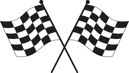 crossed checkered racing flag eps vector file