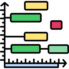 Fototapeta premium Gantt Chart icon