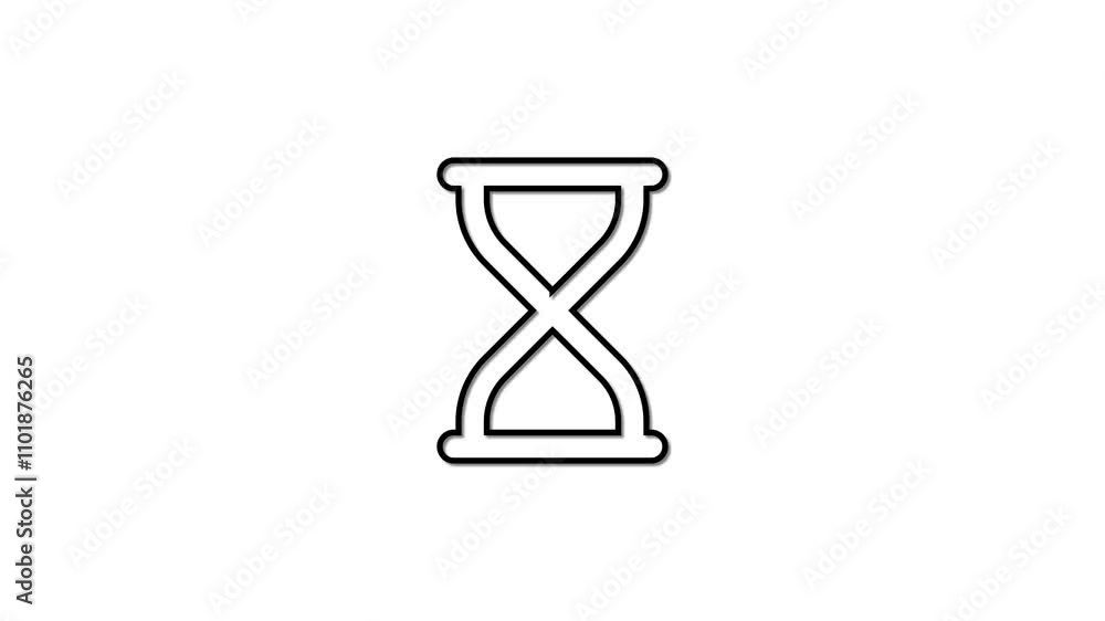 Aufkleber clock generic icon. time indicator or hourglass icon in flat design animation.