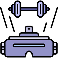 Fototapeta premium VR Fitness icon