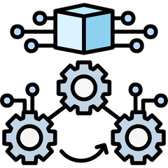 Obraz premium Blockchain Infrastructure icon