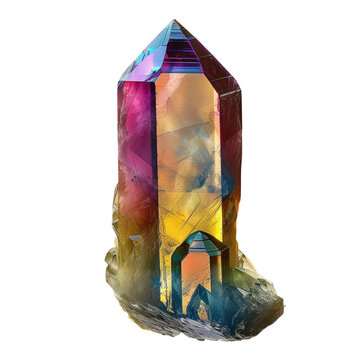 recommend clip art: Colorful sharp crystal gemstone clip art