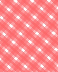 Mosaic check plaid texture, heritage vector textile seamless. Glamor tartan fabric pattern background in red and pastel colors.