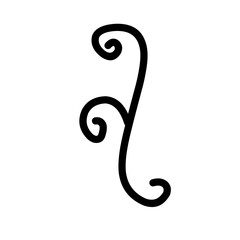 Vector splits, curls, rolls and scrolls . Calligraphy design elements