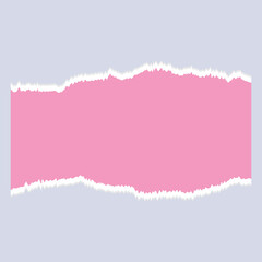 A torn paper effect with a pink background, suitable for design or creative projects.