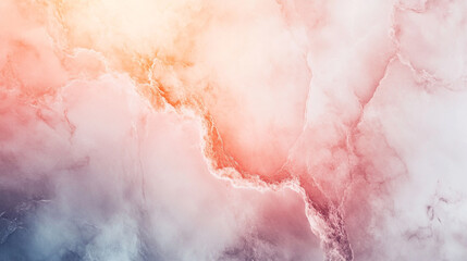 Dreamy clouds with soft pastel colors over a serene sky at sunset