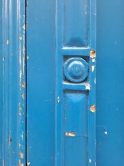 old blue door with lock