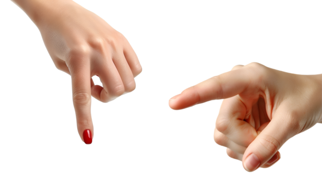 hand isolated on white