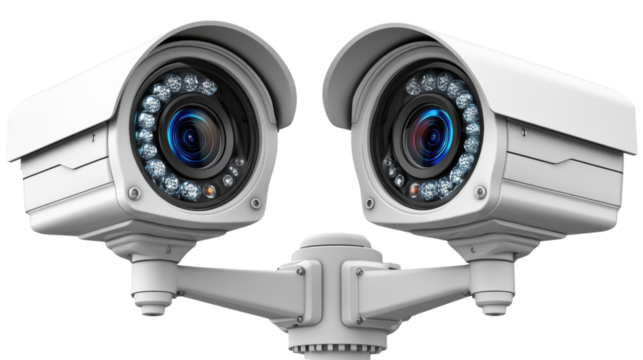 CCTV camera isolated on white background