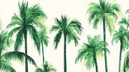 Tropical Palm Trees Landscape - Summer Vacation Wallpaper